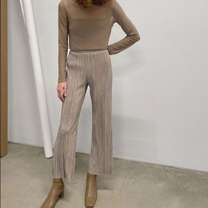 Oak and Fort Slim Leg Pleated Pant